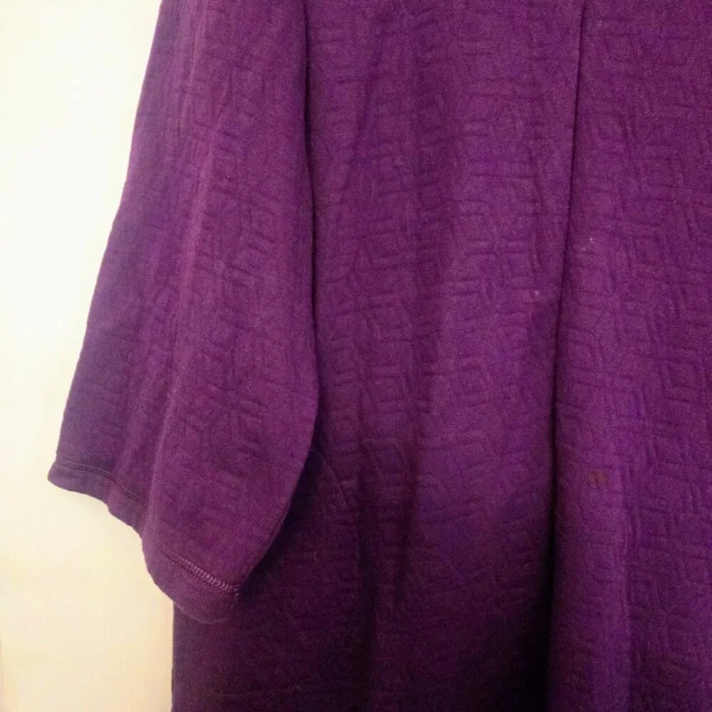 Natori Beijing‎ purple quilted caftan NWOT Size L